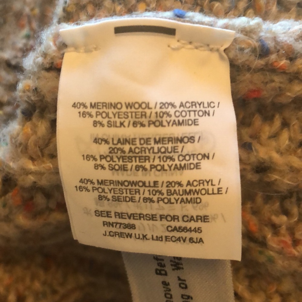 J. Crew Wool Confetti Mock Neck Sweater Size XS - Picture 12 of 13